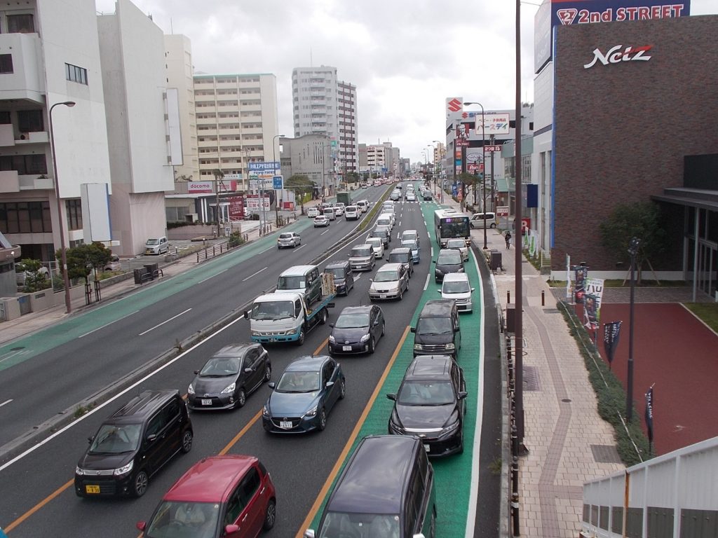 国道58号線　港川（浦添北道路・臨港道路浦添線開通後）