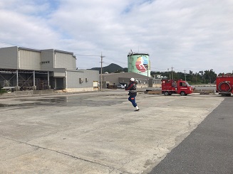 伊平屋村消防団出初式のレース