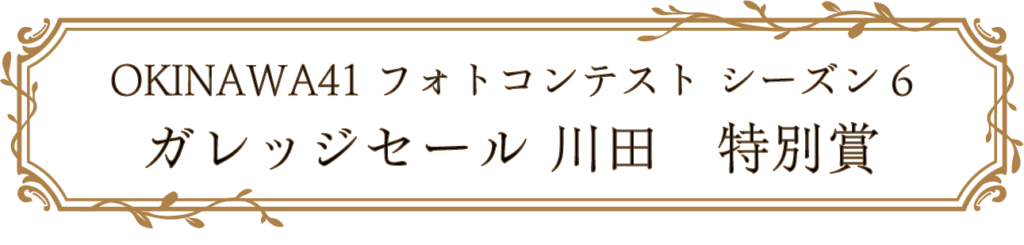 OKINAWA41フォトコンテスト シーズン6 ガレッジセール 川田　特別賞